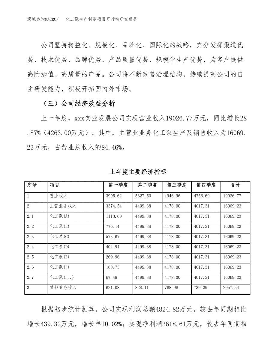 化工泵生产制造项目可行性研究报告_第5页