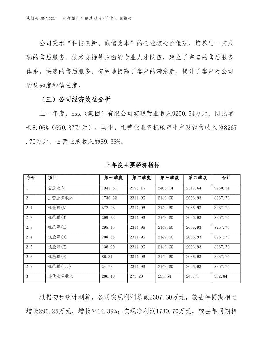 机舱罩生产制造项目可行性研究报告_第5页