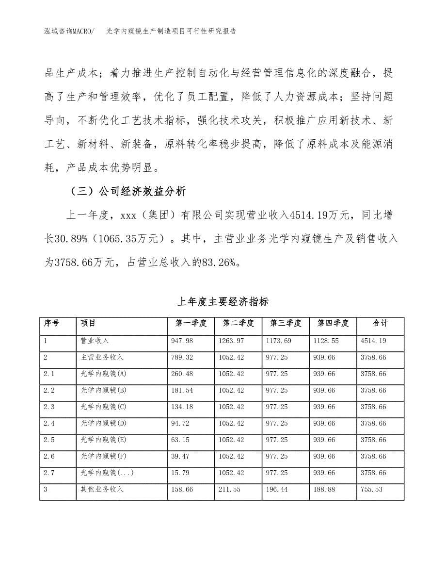 光学内窥镜生产制造项目可行性研究报告_第5页