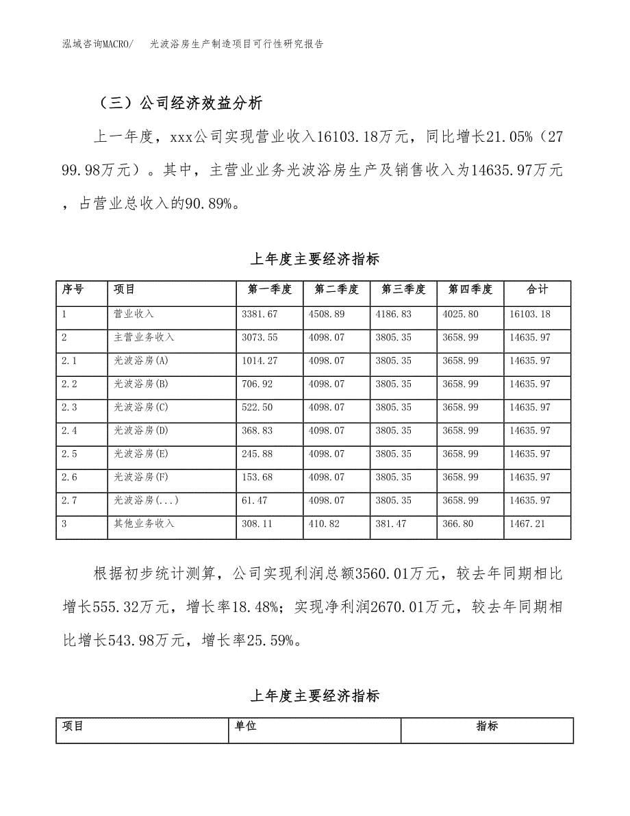 光波浴房生产制造项目可行性研究报告_第5页