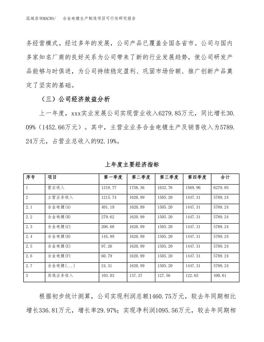 合金电镀生产制造项目可行性研究报告_第5页