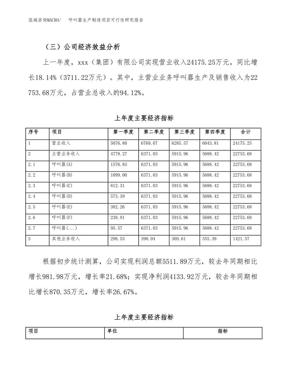 呼叫器生产制造项目可行性研究报告_第5页