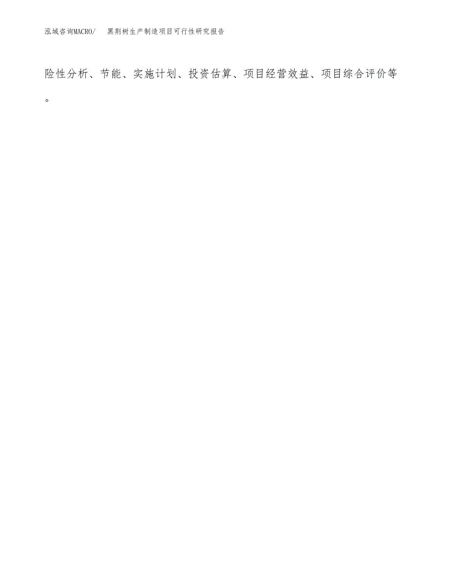 黑荆树生产制造项目可行性研究报告_第3页