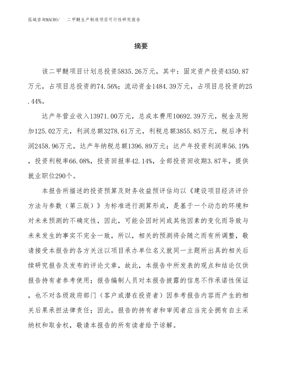 二甲醚生产制造项目可行性研究报告 (1)_第2页