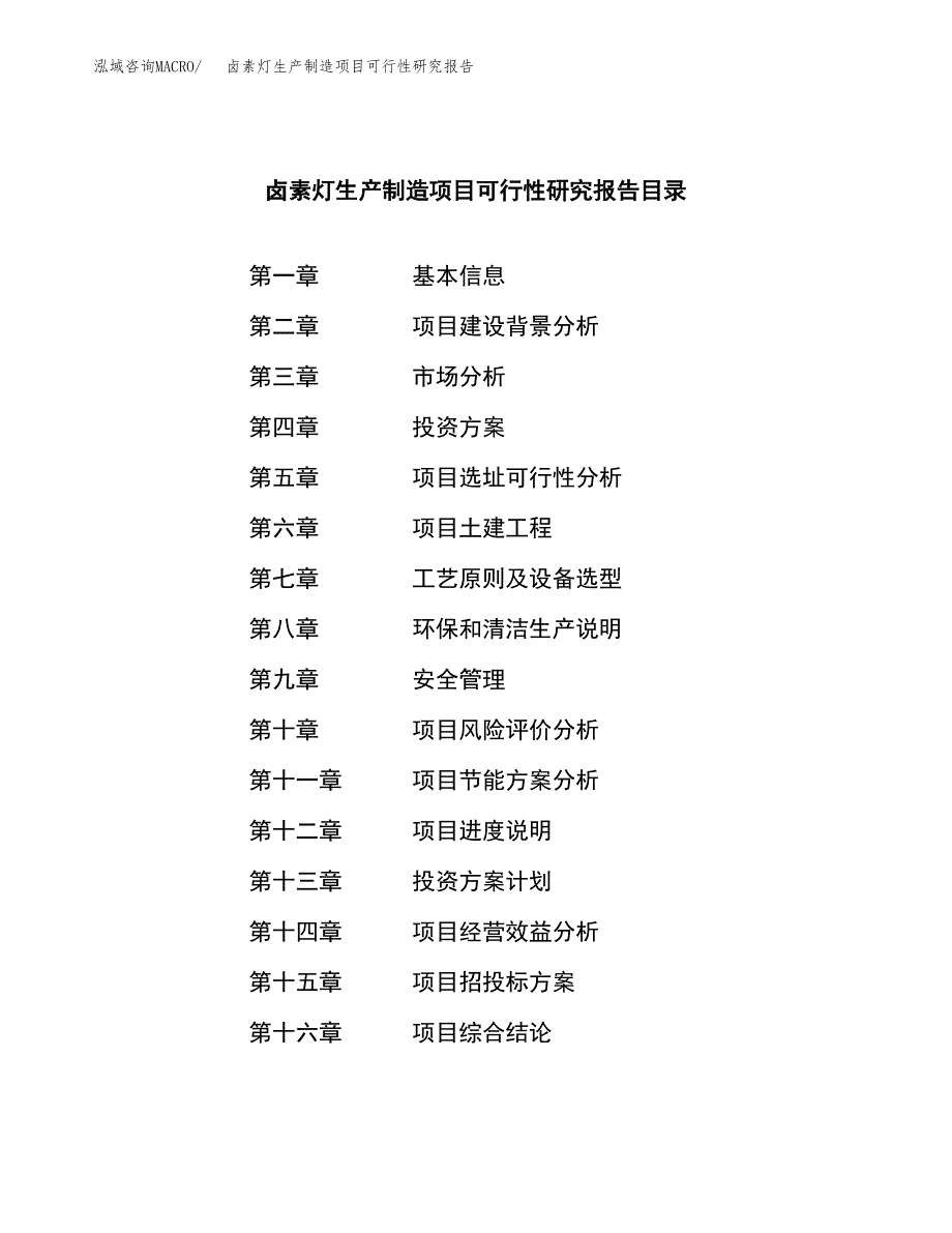 卤素灯生产制造项目可行性研究报告_第3页