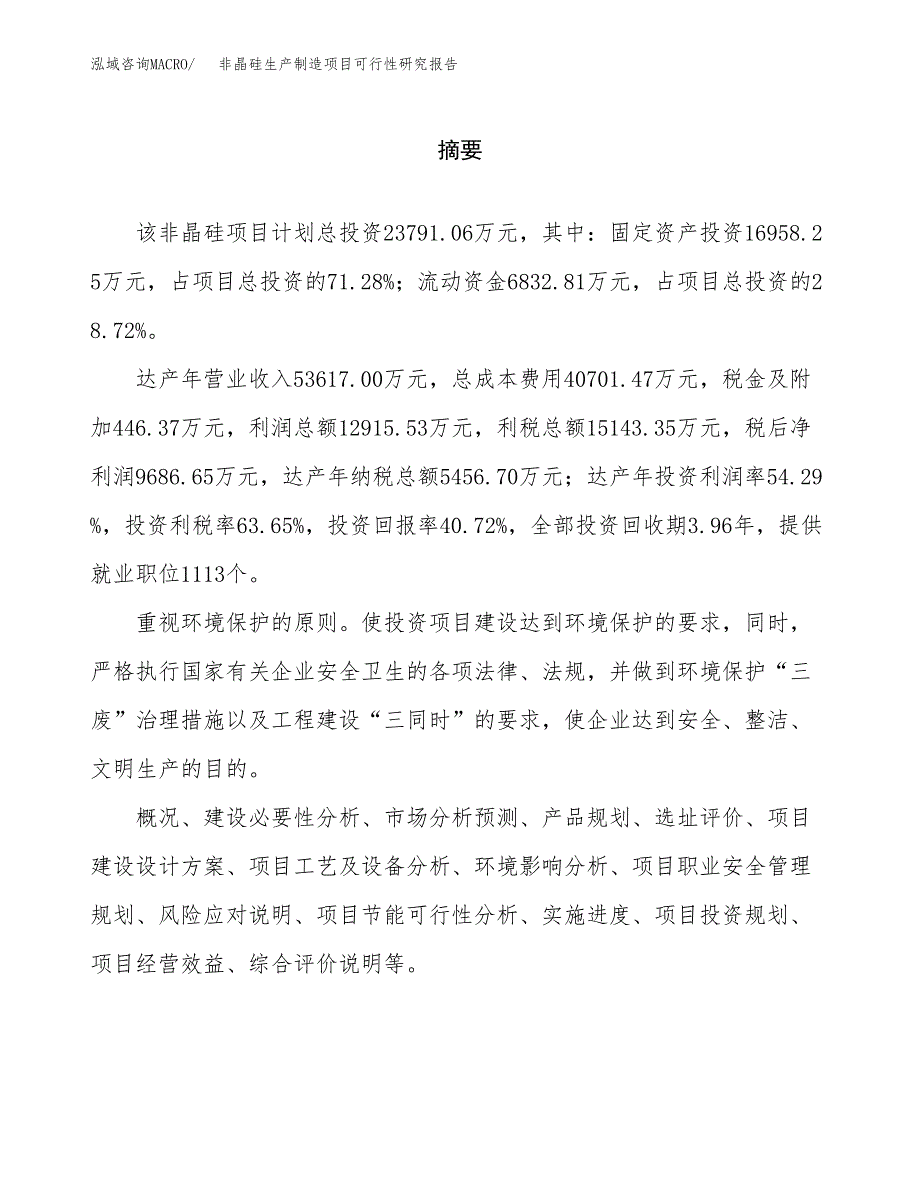 非晶硅生产制造项目可行性研究报告_第2页