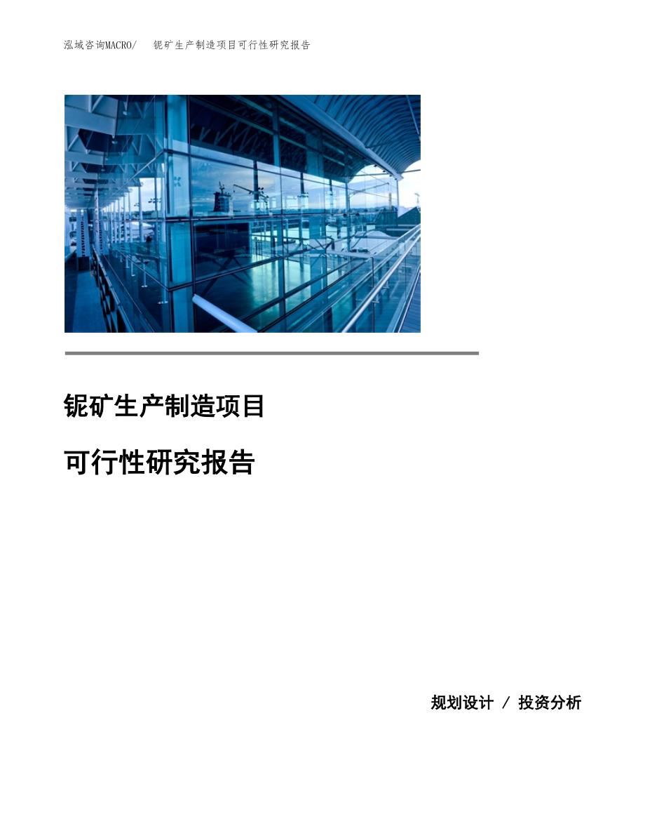 铌矿生产制造项目可行性研究报告_第1页