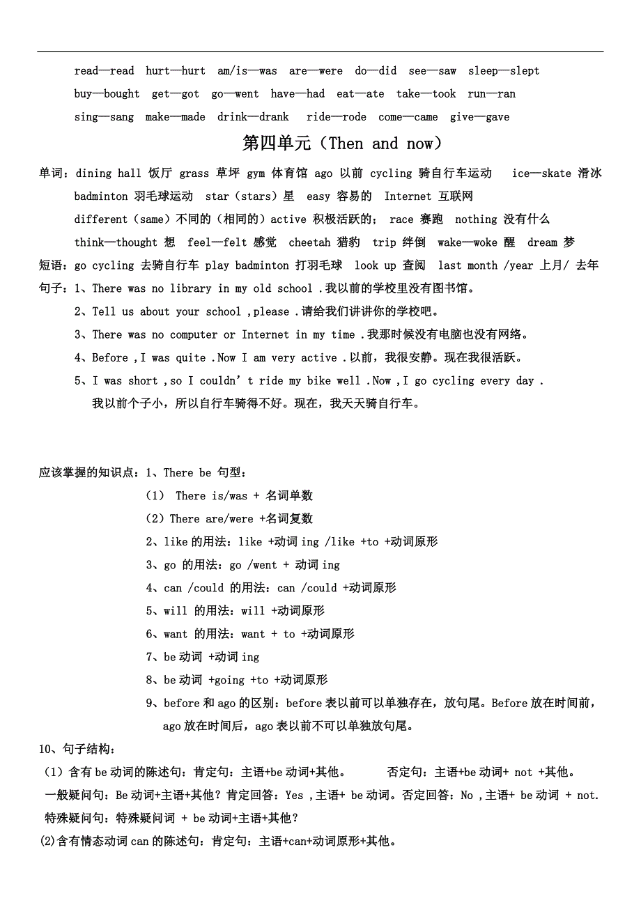 pep-六年级英语下册知识点总结_第4页