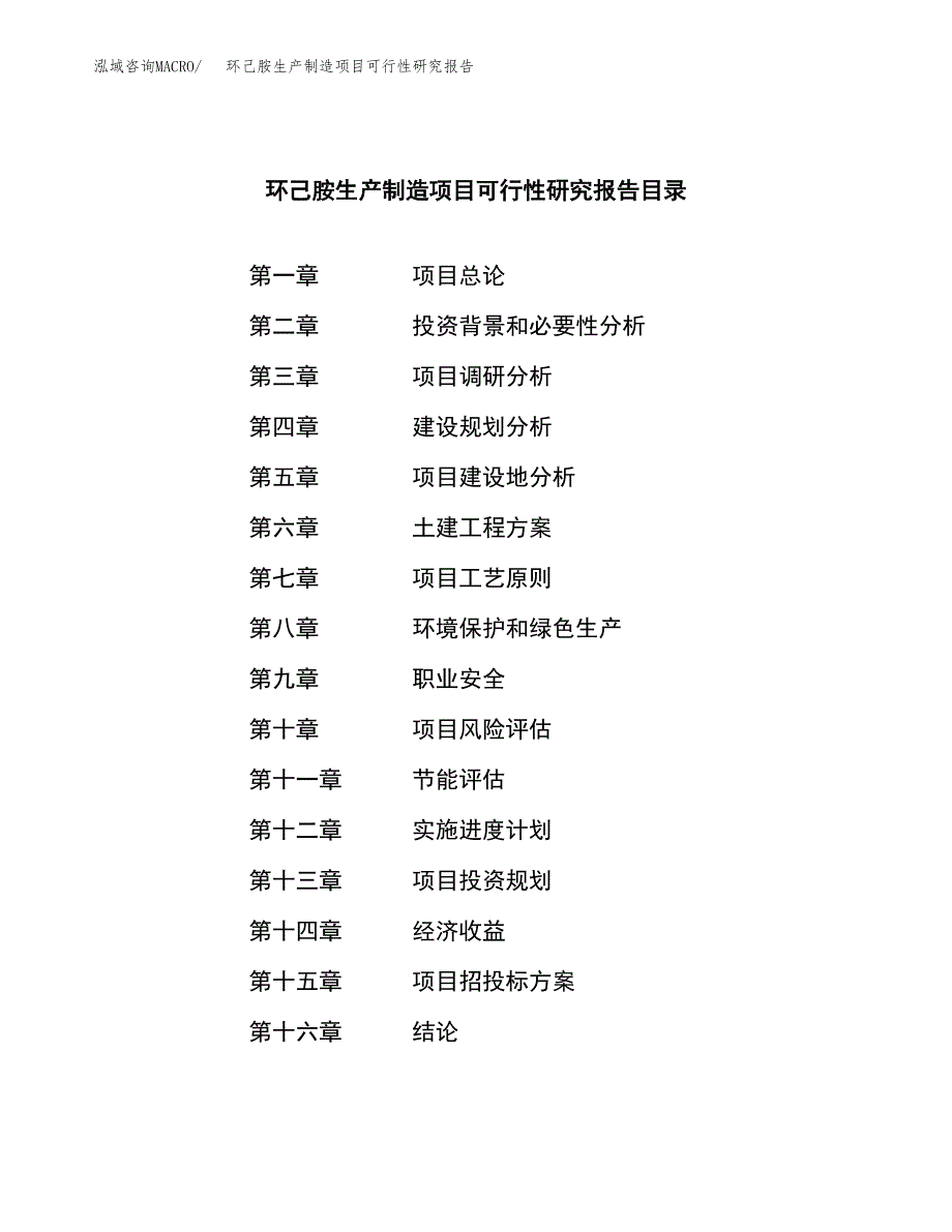 环己胺生产制造项目可行性研究报告_第4页