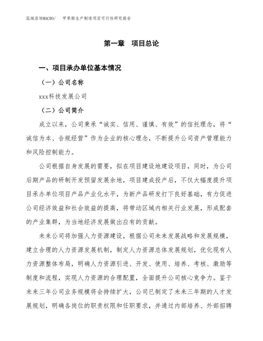 甲草胺生产制造项目可行性研究报告_第4页