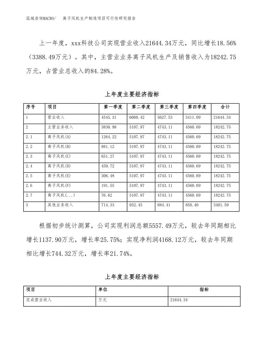 离子风机生产制造项目可行性研究报告_第5页