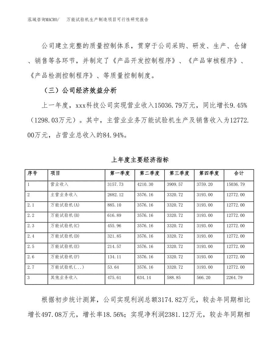 万能试验机生产制造项目可行性研究报告_第5页