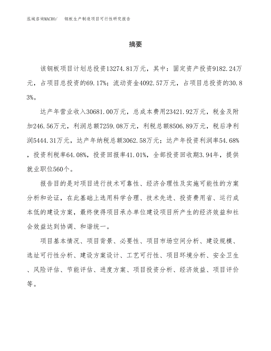 钢板生产制造项目可行性研究报告_第2页