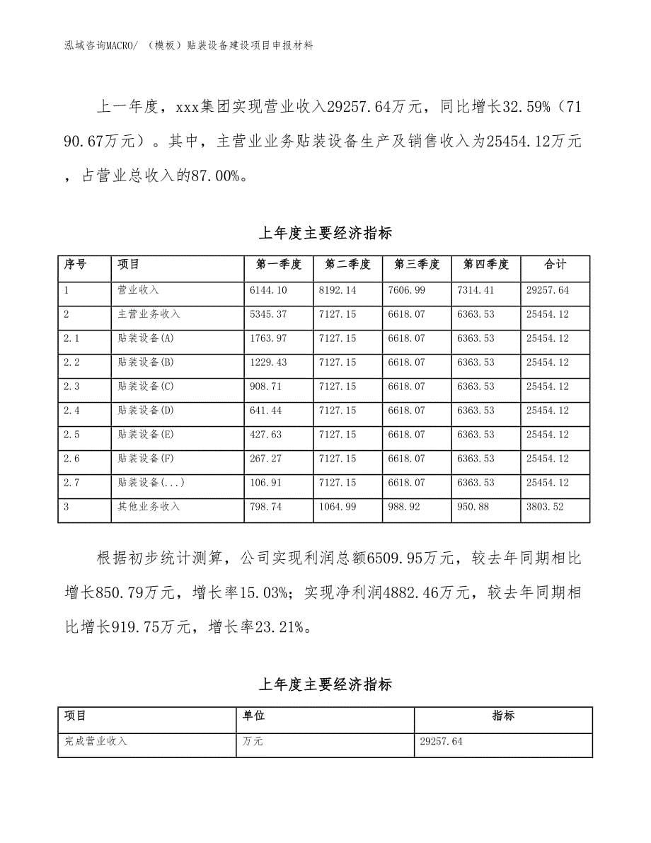 （模板）贴装设备建设项目申报材料_第5页