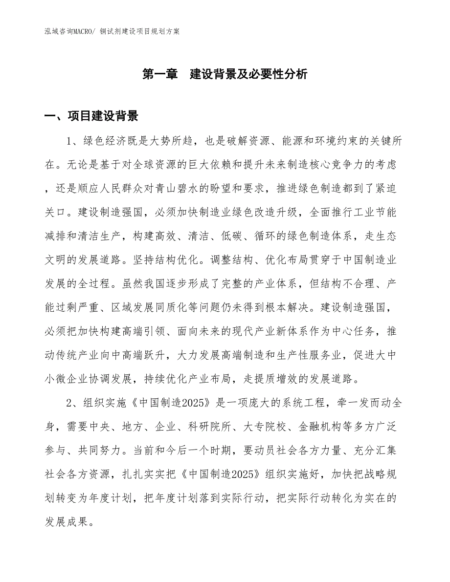 铜试剂建设项目规划方案_第3页