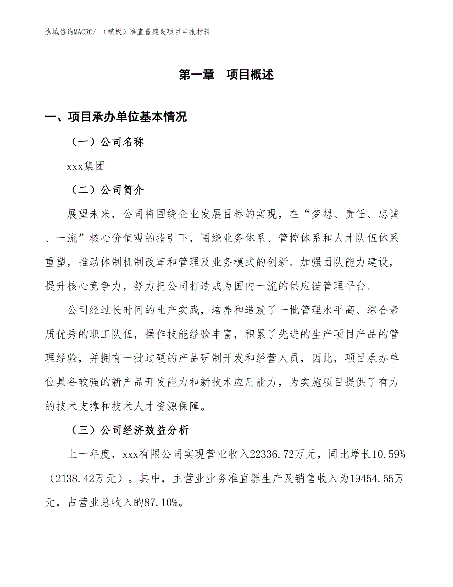 （模板）准直器建设项目申报材料_第4页