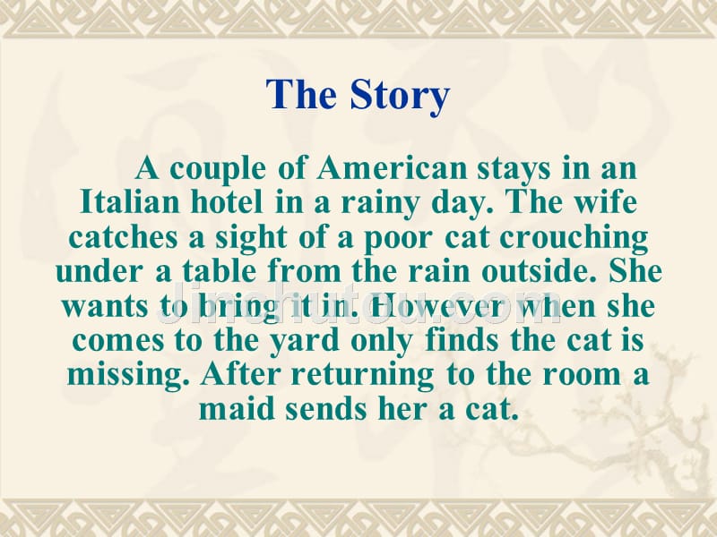 cat-in-the-rain解析与鉴赏_第3页