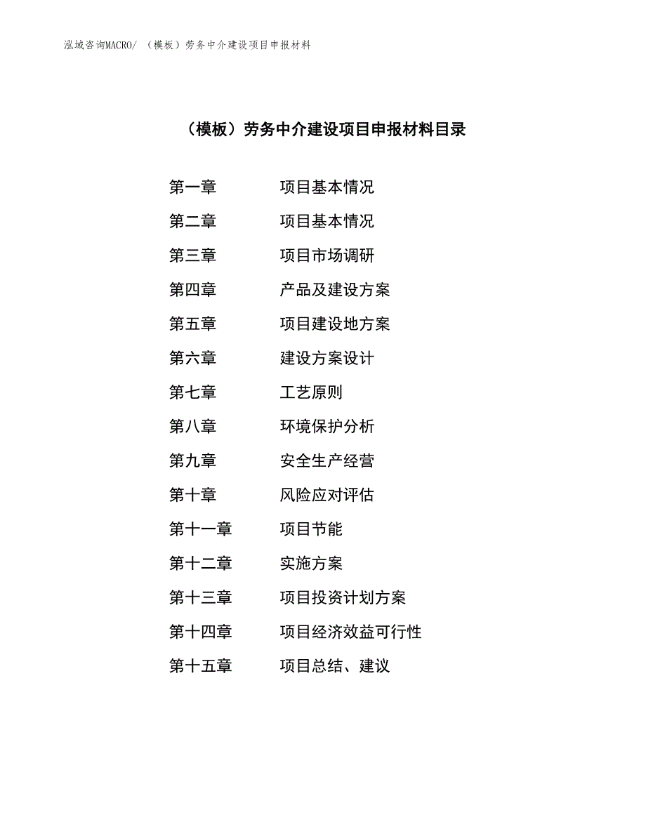 （模板）劳务中介建设项目申报材料_第3页