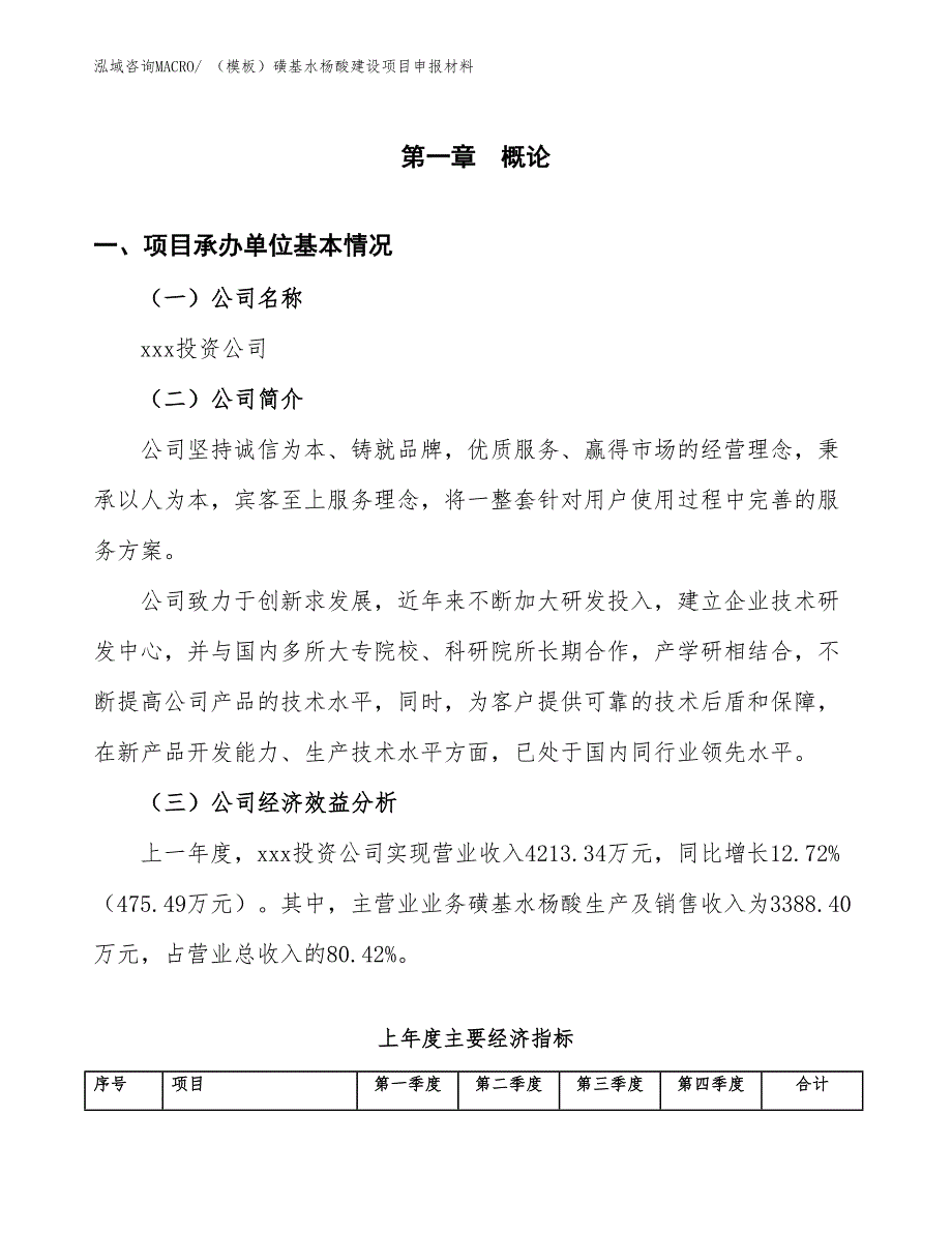 （模板）磺基水杨酸建设项目申报材料_第4页