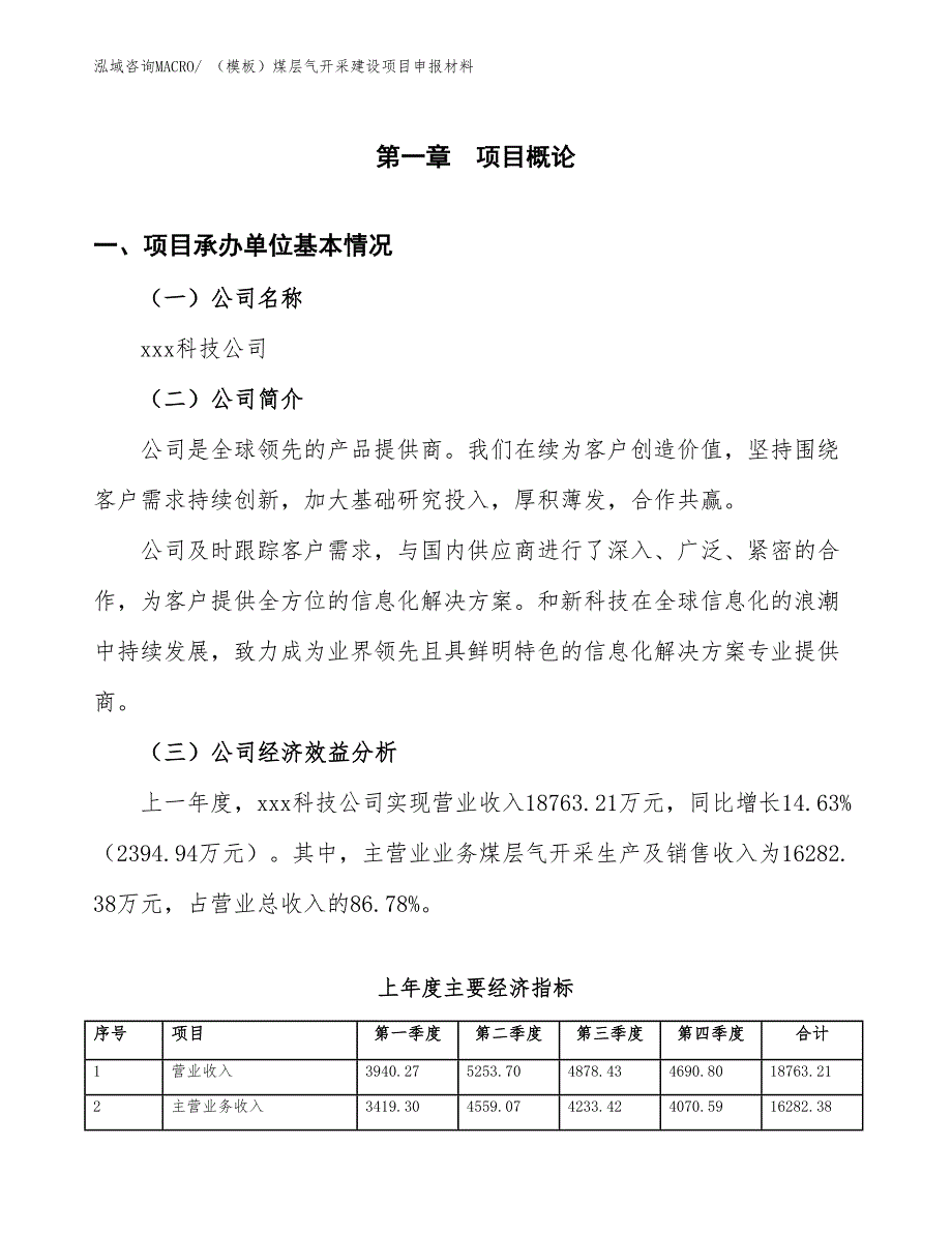 （模板）煤层气开采建设项目申报材料_第4页