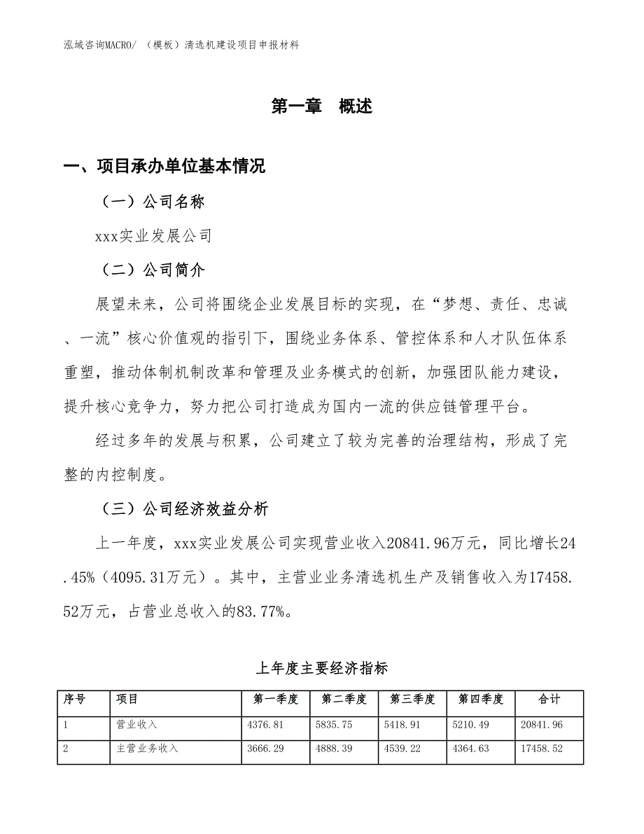 （模板）清选机建设项目申报材料_第4页