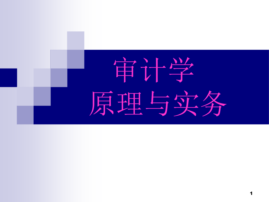 审计学原理与实务_第1页