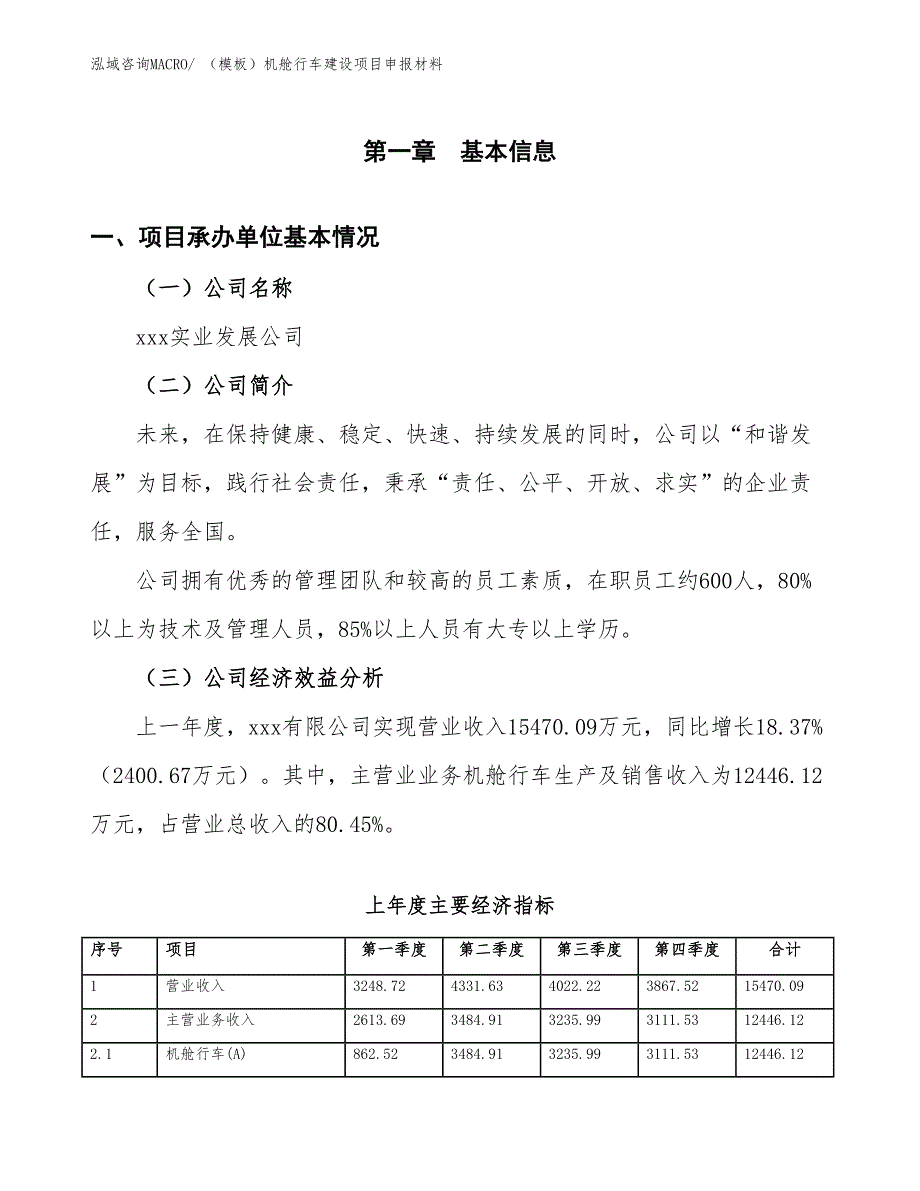 （模板）机舱行车建设项目申报材料_第4页