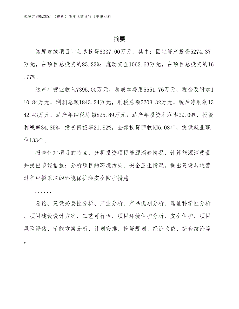 （模板）麂皮绒建设项目申报材料_第2页