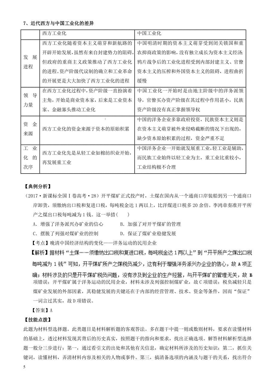 2017-2018学年下学期期末复习备考之专题复习高一历史(讲义)：培优版03_含解析_第5页