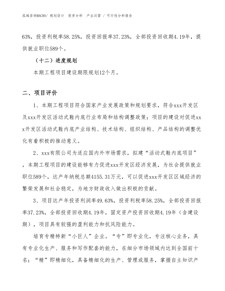 活动式鞋内底项目可行性分析报告_第3页