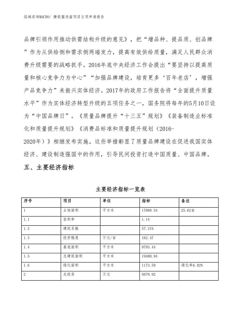 （参考）搪瓷盥洗盆项目立项申请报告_第5页