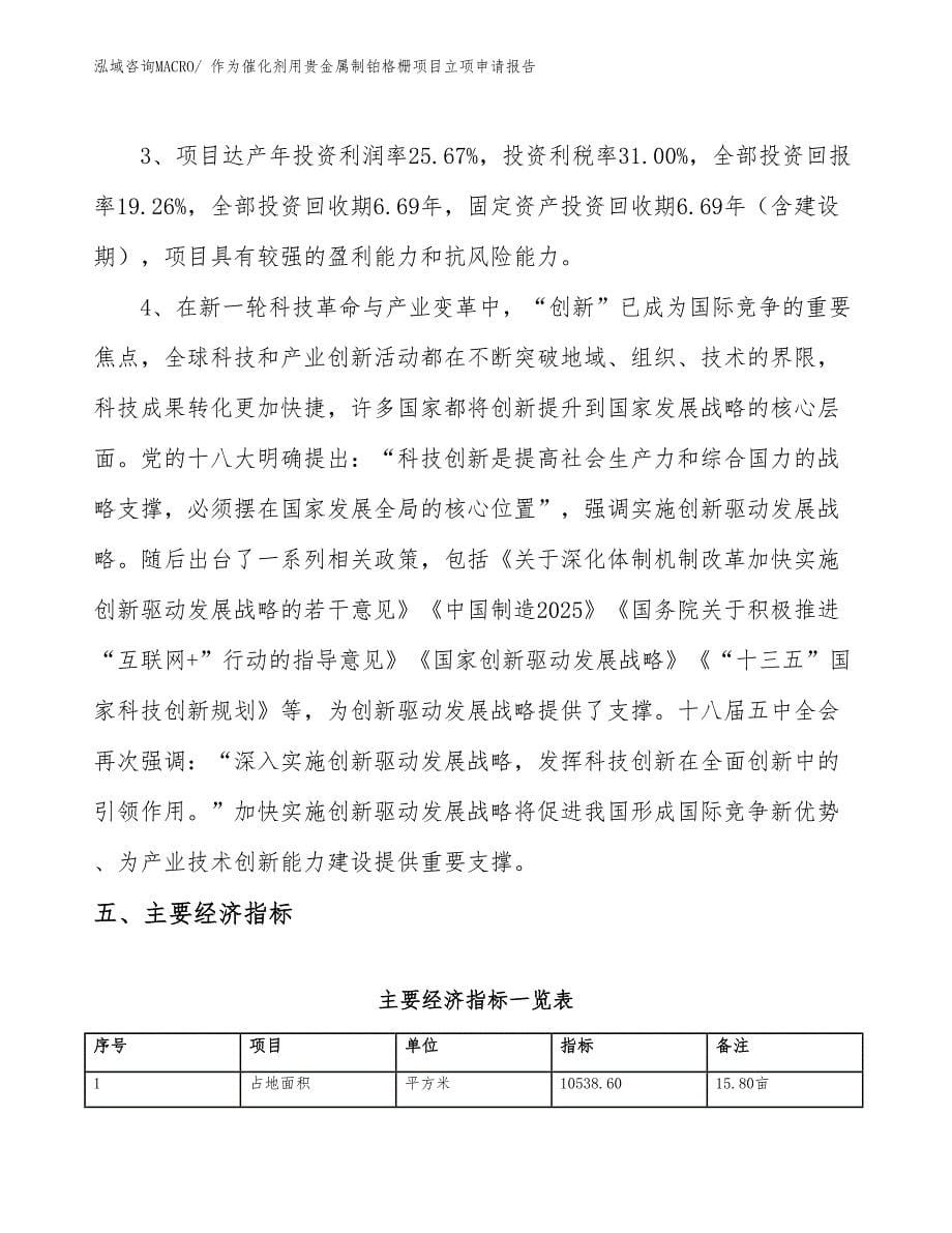 （参考）作为催化剂用贵金属制铂格栅项目立项申请报告_第5页