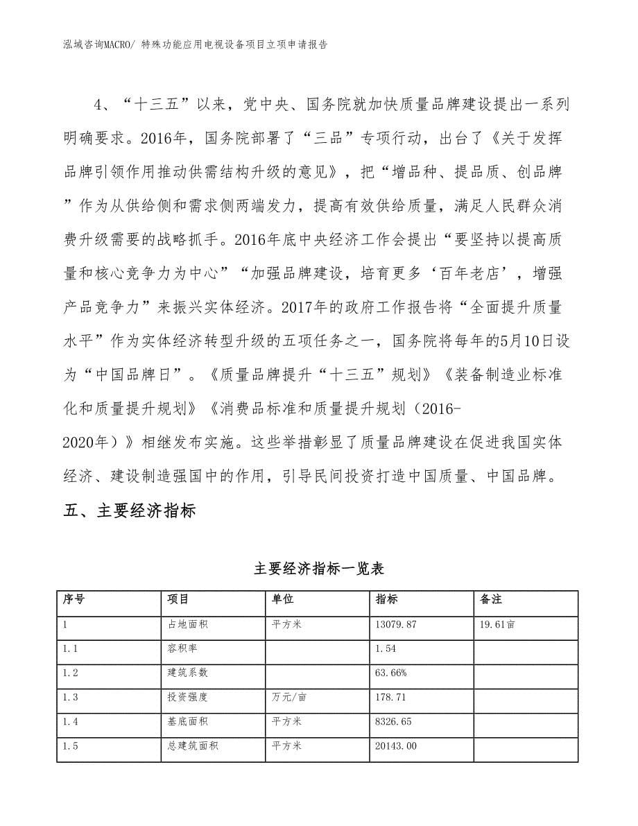 （参考模板）特殊功能应用电视设备项目立项申请报告_第5页