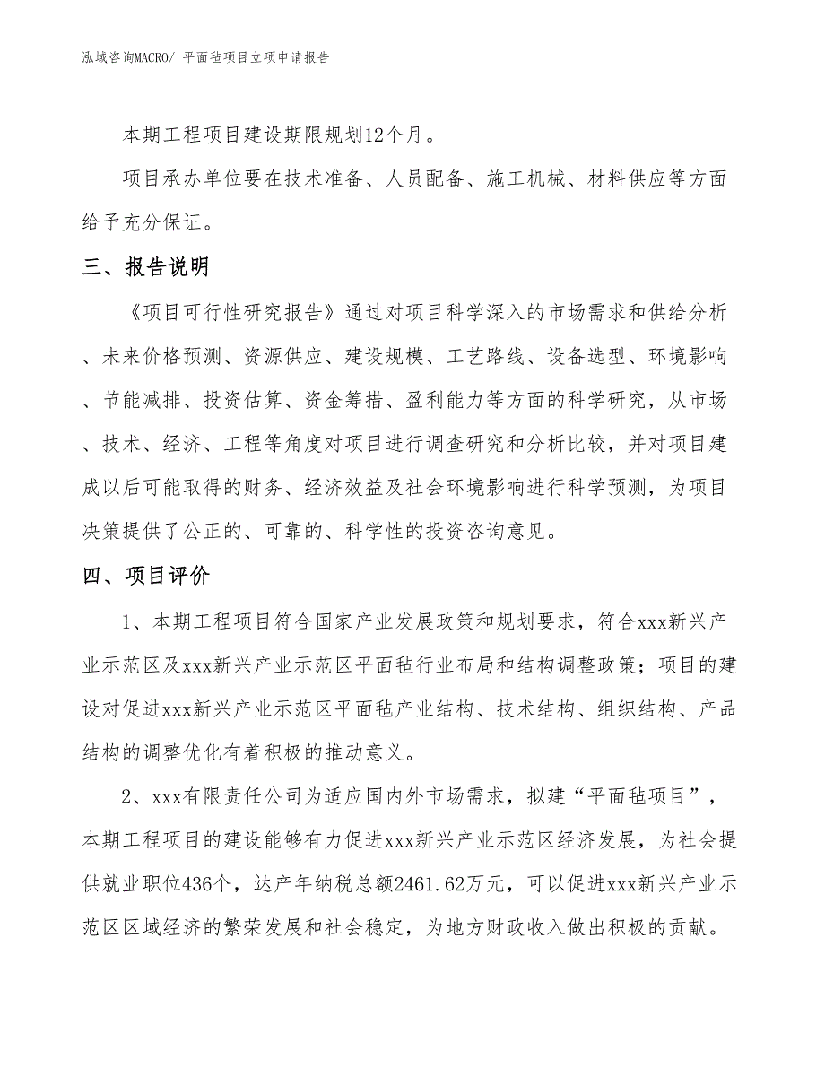 （模板）平面毡项目立项申请报告_第4页