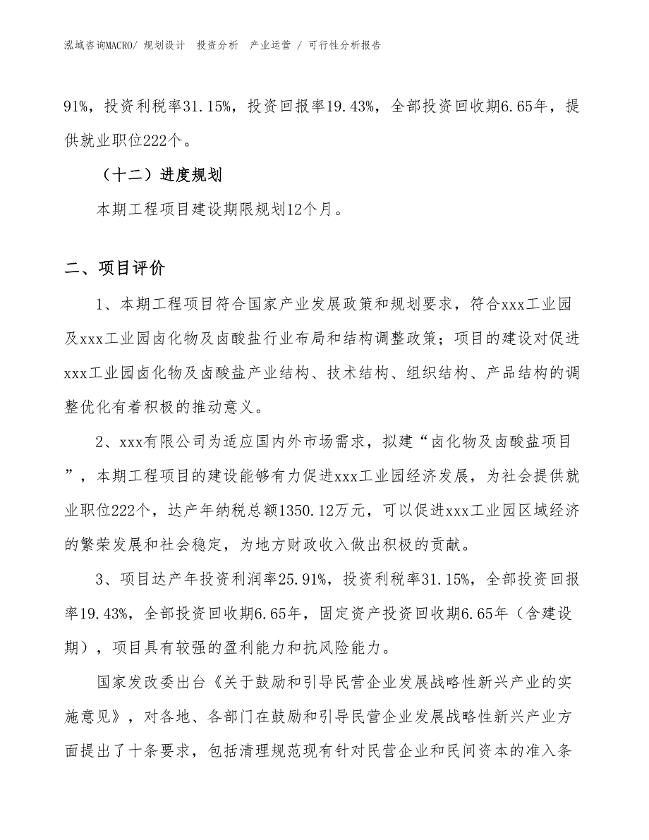 卤化物及卤酸盐项目可行性分析报告_第3页