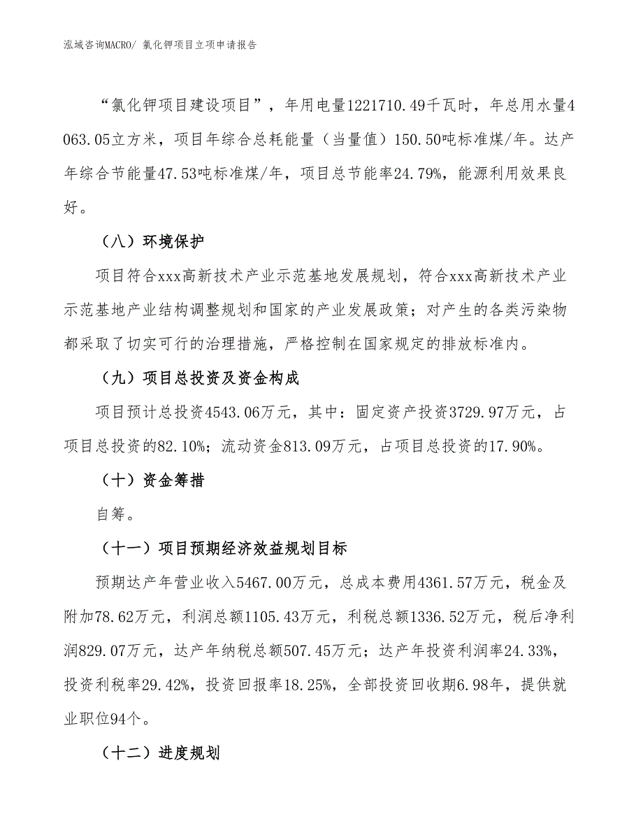 （模板）氯化钾项目立项申请报告_第3页