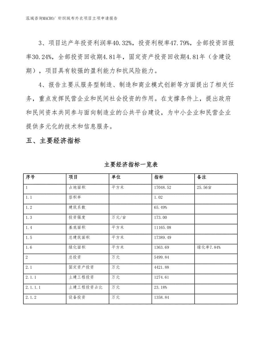 （模板）针织绒布外衣项目立项申请报告_第5页