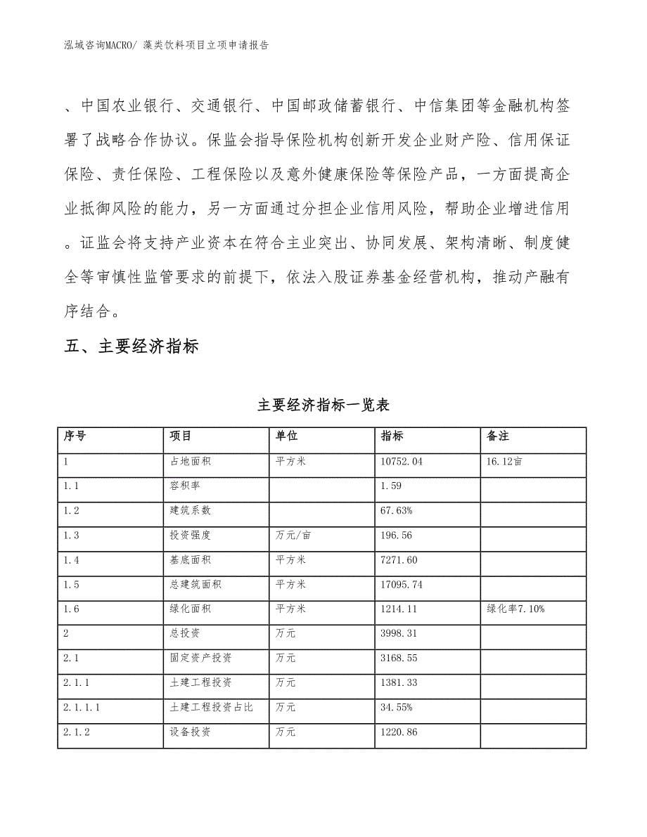 （参考模板）藻类饮料项目立项申请报告_第5页