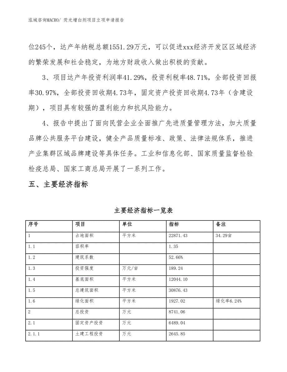 （参考模板）荧光增白剂项目立项申请报告_第5页