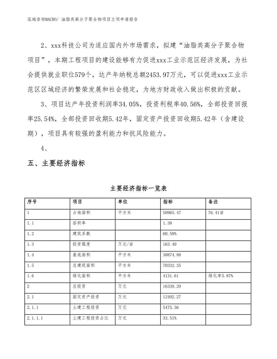 （分析）油脂类高分子聚合物项目立项申请报告_第5页