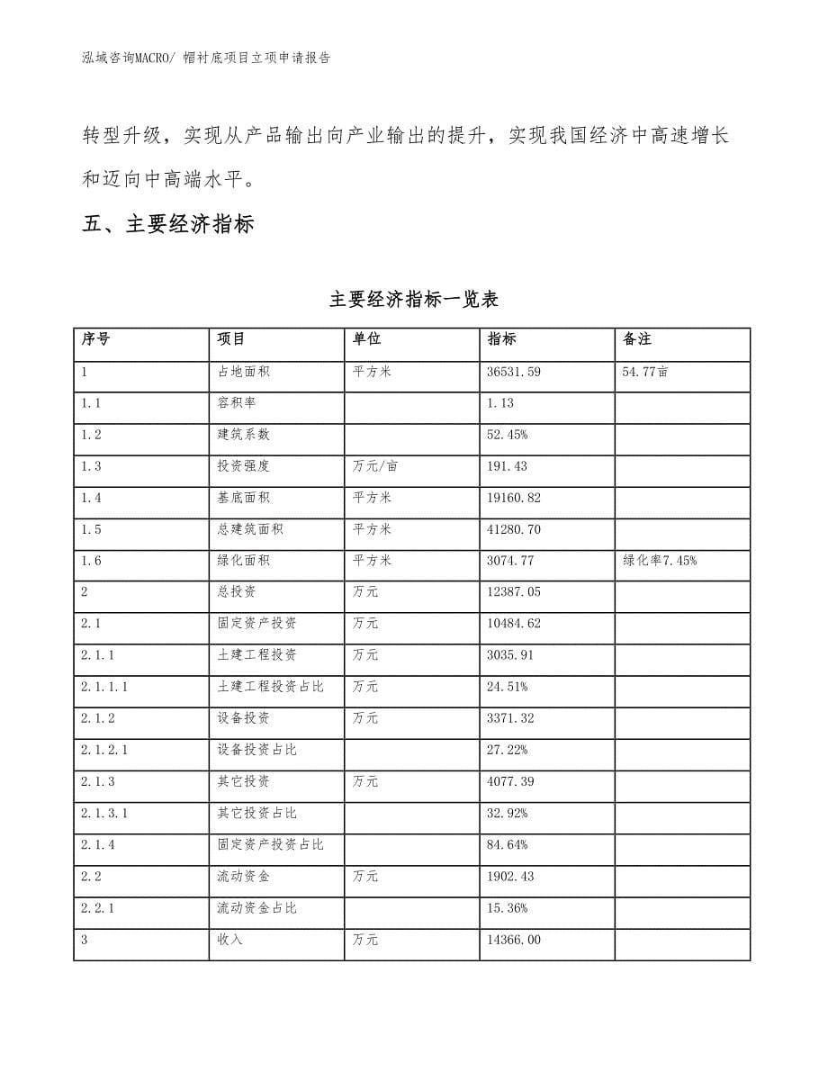 （模板）帽衬底项目立项申请报告_第5页