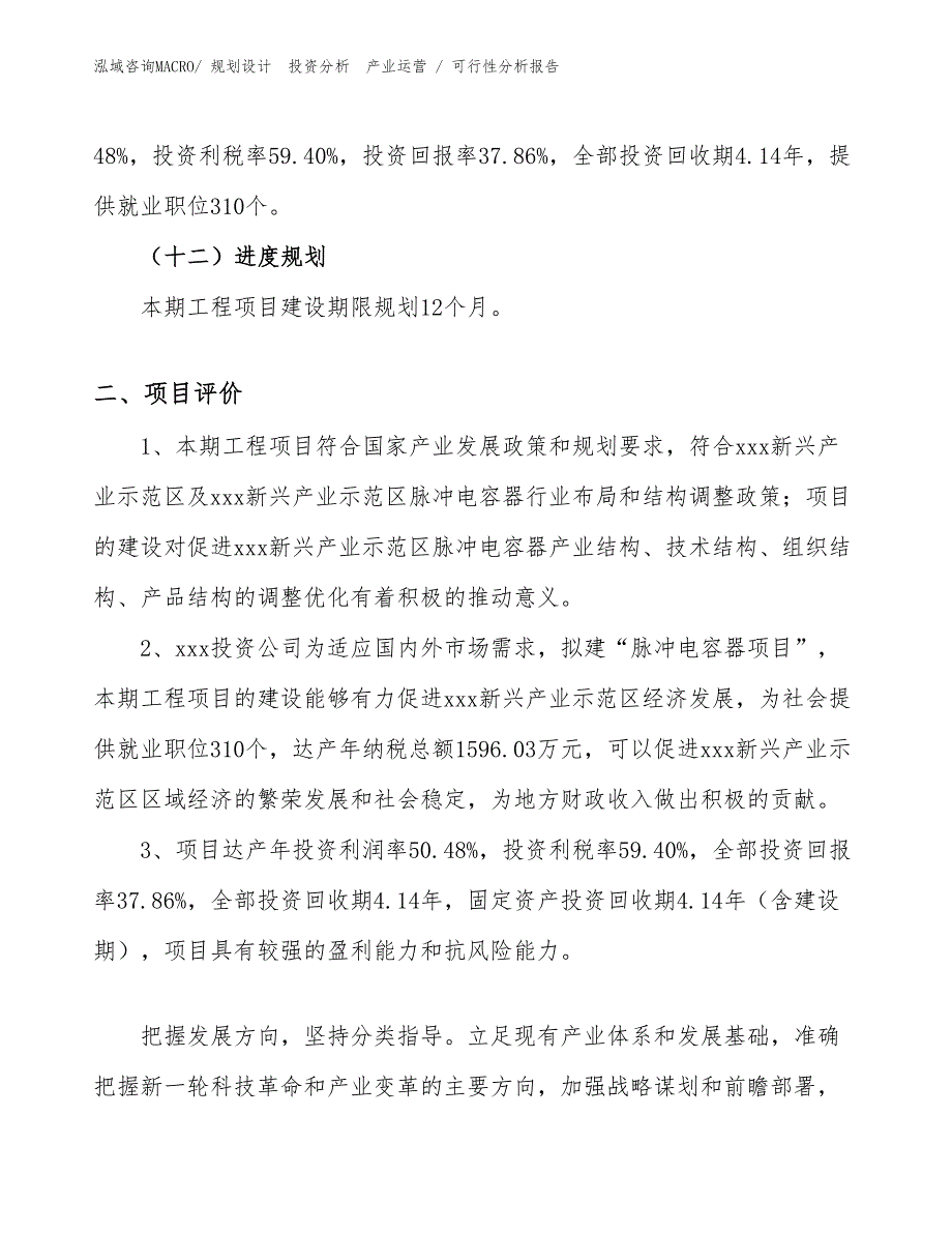 脉冲电容器项目可行性分析报告_第3页