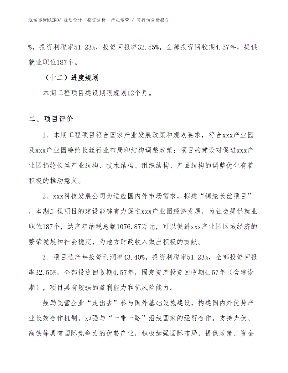 锦纶长丝项目可行性分析报告_第3页