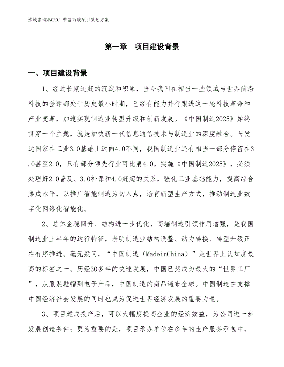 苄基丙酸项目策划方案_第3页