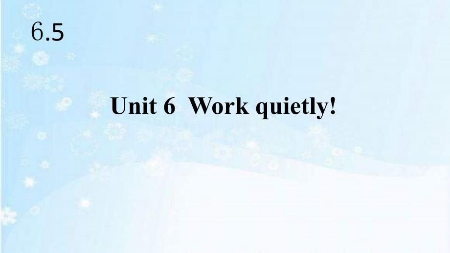 人教版PEP五年级英语下册Unit 6 Work quietly课时5课件_第1页