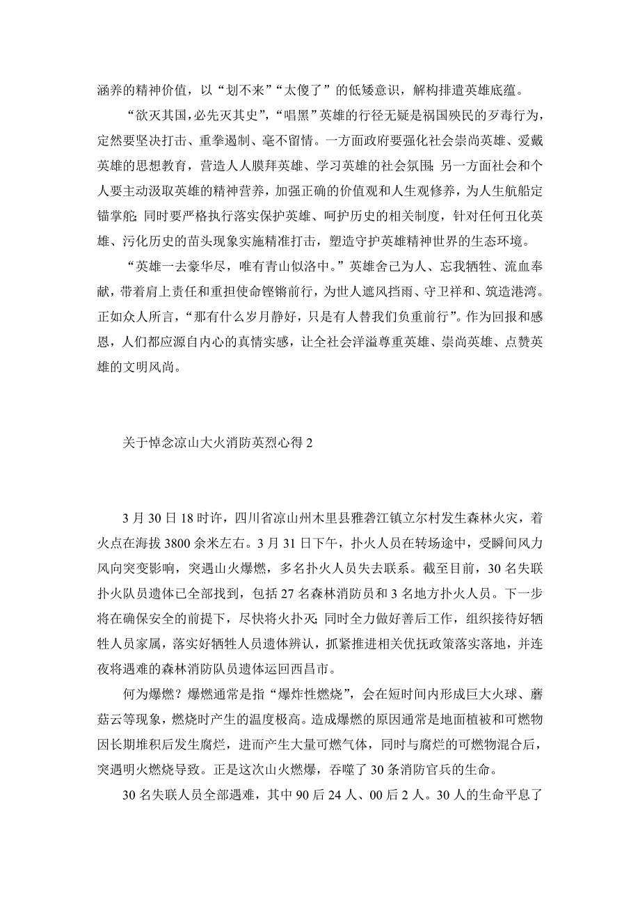 2019年基层党员悼念凉山大火消防英烈心得_第2页