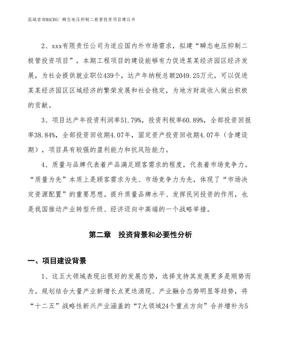 （招商引资）瞬态电压抑制二极管投资项目建议书_第5页