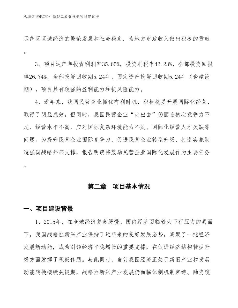 （招商引资）新型二极管投资项目建议书_第5页