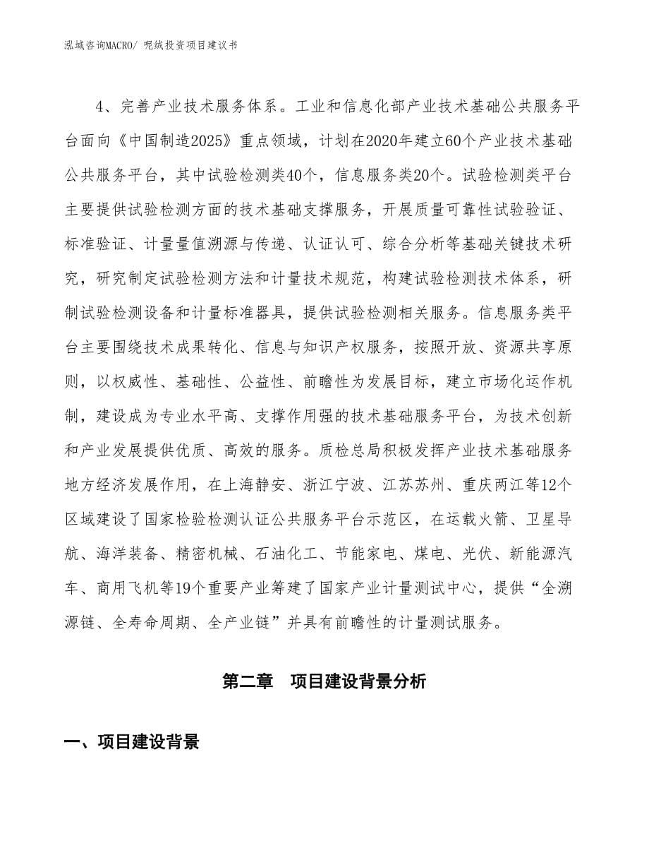 （招商引资）呢绒投资项目建议书_第5页