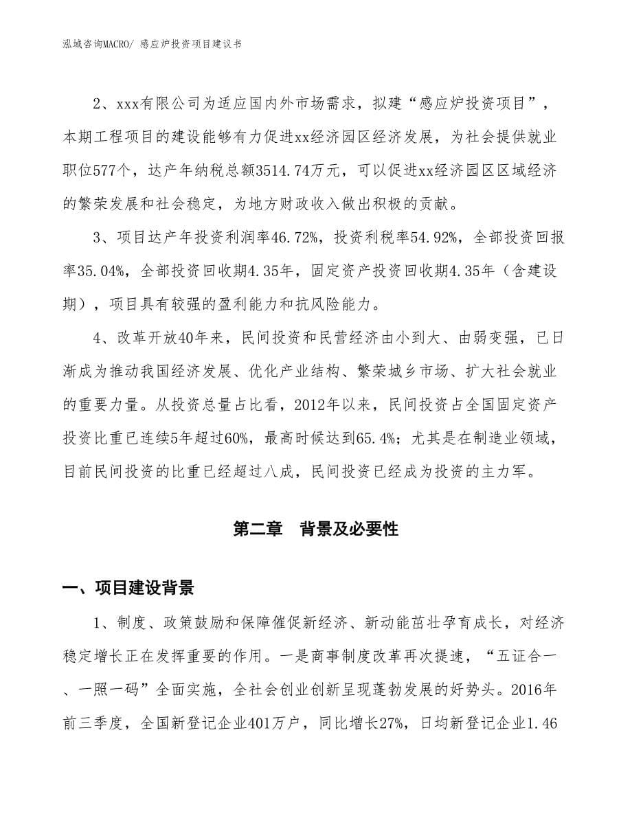 （招商引资）感应炉投资项目建议书_第5页